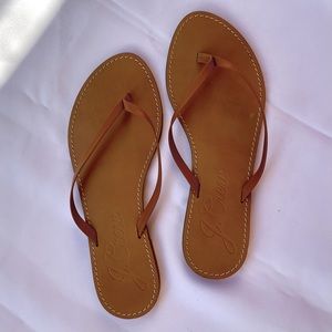 J.Crew tan Capri leather sandals